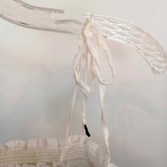 KISUII WMNS Sz S Smocked Black White Summer Midi Dress, Frill, Split Hem Layered - Picture 6 of 12